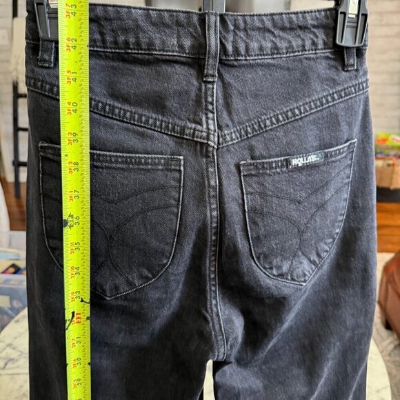 Rolla's Women's Black Duster High Rise Dusters Bootcut Jeans Size 24 - Picture 4 of 7